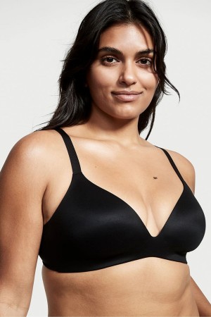 Victoria's Secret Bare Smooth Lightly Gefütterte Plunge Non Wired Bra Schwarz | 913-MHXYOR