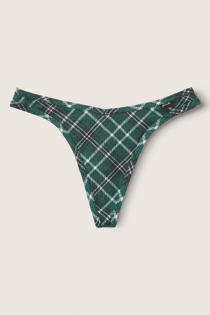 Victoria's Secret Baumwoll Tanga Knicker Grün | 261-NFGHPY