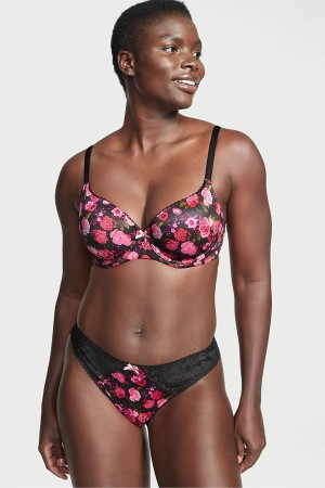 Victoria's Secret Body by Victoria Smooth Tanga Knickers Schwarz Rosa | 097-IELQJS