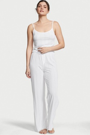 Victoria's Secret Cami Long Pyjamas Navy Blau | 493-VILTMS