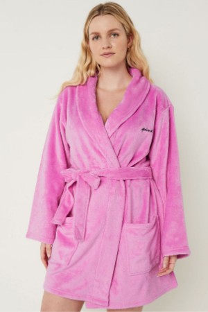 Victoria's Secret Cosy Long Sleeve Dressing Gown Rosa | 193-AFDPMR
