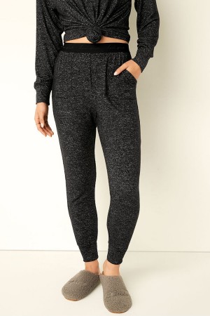 Victoria's Secret Cosy Pyjama Bottoms Schwarz | 104-OBELSD