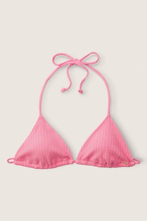Victoria's Secret Crinkle Bikini Top Rosa | 629-POBYJV