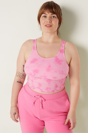Victoria's Secret Crop Tank Top Rosa | 493-OQPBTG