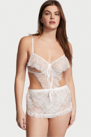 Victoria's Secret Cutout Bodysuit Weiß | 694-ZLDQIP