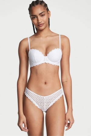 Victoria's Secret Dream Angels Broderie Knickers Navy Blau | 049-PGQCTD