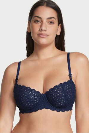 Victoria's Secret Dream Angels Broderie Scalloped Trim Bra Ensign | 853-CEFNHT