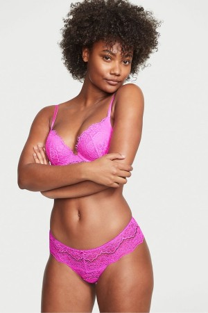Victoria's Secret Dream Angels Floral Spitze Hipster Tanga Knickers Rosa | 015-THCXQW
