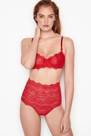 Victoria's Secret Dream Angels Highwaist Corded Tanga Panty Schwarz | 890-HUOAWJ
