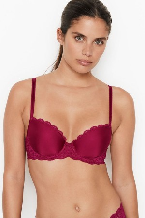 Victoria's Secret Dream Angels Smooth Spitze Wing Lightly Gefütterte Demi Bra Schwarz | 730-AJOSXB