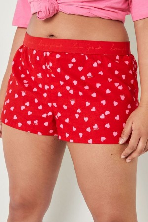 Victoria's Secret Flannel Pyjama Kurzes Dunkelgrau | 692-MJUHDI