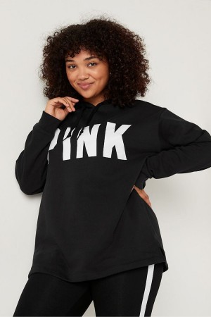 Victoria's Secret Fleece Campus Hoodie Schwarz | 630-SIDBOQ