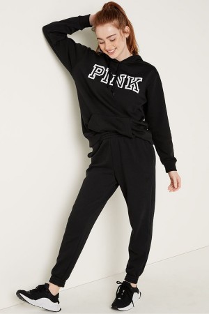 Victoria's Secret Fleece High Taille Full Length Jogger Schwarz | 187-VZCFQX