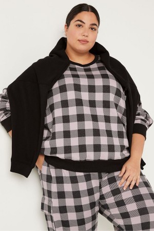 Victoria's Secret Fleece Long Sleeve Sweatshirt Schwarz | 935-VWOMXL