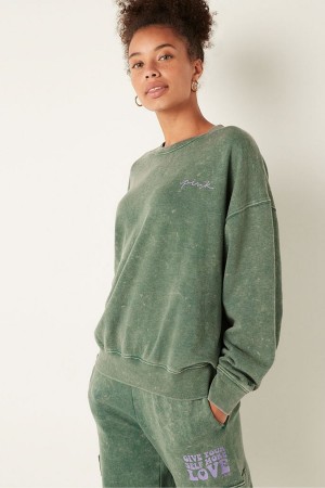 Victoria's Secret Fleece Long Sleeve Sweatshirt Schwarz | 752-XVYGAO