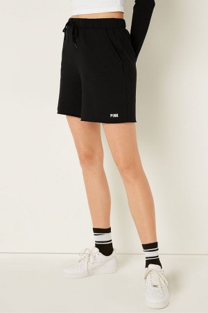 Victoria's Secret Fleece Lounge High Taille Kurzes Schwarz | 629-UIQNDC