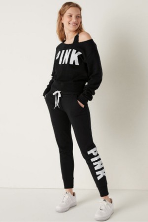 Victoria's Secret Fleece Lounge Jogger Schwarz | 360-SUOZDC