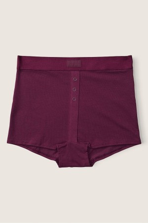 Victoria's Secret High Taille Kurzes Knickers Bordeaux Rot | 218-NKVQST