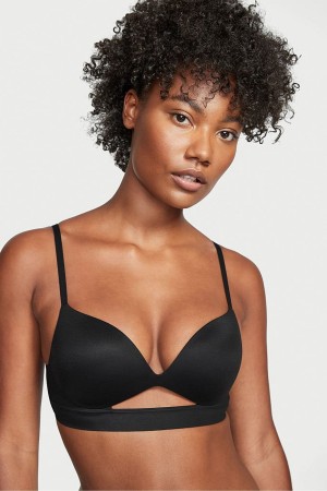 Victoria's Secret Incredible Smooth Non Wired Push Up Bra Schwarz | 812-ZHMDXK
