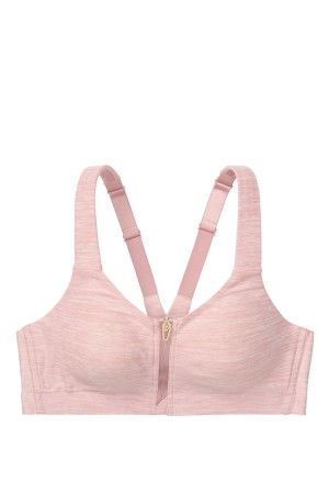 Victoria's Secret Knockout High Impact Racerback Zip Up Sports Bra Aprikose Orange | 682-JOLPND