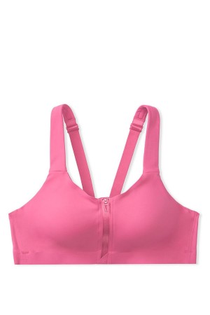 Victoria's Secret Knockout High Impact Racerback Zip Up Sports Bra Aprikose Orange | 870-JHZGWR
