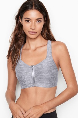 Victoria's Secret Knockout High Impact Racerback Zip Up Sports Bra Aprikose Orange | 239-NEYRCI