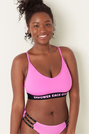 Victoria's Secret Lightly Gefütterte Low Impact Sports Bra Neon Bubble Empower Each Other | 246-TJDPMK