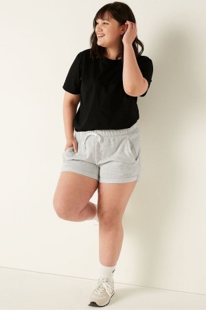 Victoria's Secret Logo Lounge Kurzes Arctic Ice With Brushed Logo | 506-PBKHQG