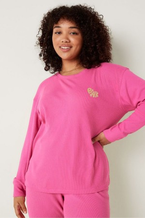 Victoria's Secret Long Sleeve Pyjama Top Rosa | 967-ZNCTYQ