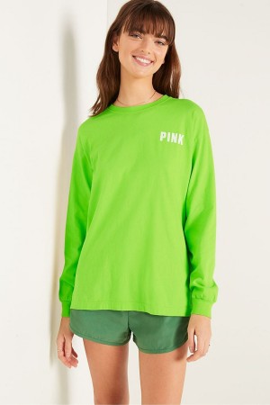 Victoria's Secret Long Sleeve T-Shirt Grün | 310-PNSDUX