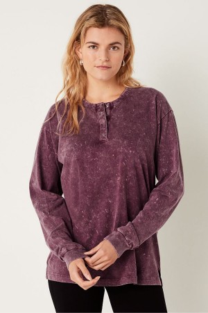 Victoria's Secret Long Sleeve T-Shirt Schwarz | 527-CIEFQG