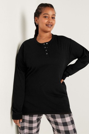 Victoria's Secret Long Sleeve T-Shirt Schwarz | 542-OLQIBA