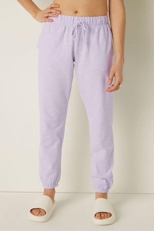 Victoria's Secret Lounge Baumwoll Joggers Lila | 381-HILYRD