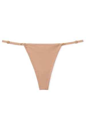 Victoria's Secret Love Cloud Adjustable String Tanga Knickers Beige | 840-MSUDFK