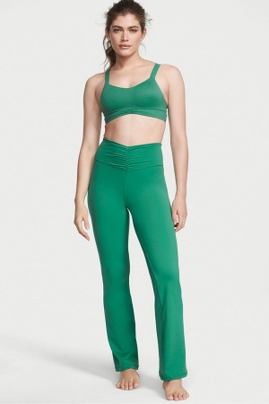 Victoria's Secret Love Cloud Ruched Flare Legging Grün | 861-DEAPYX
