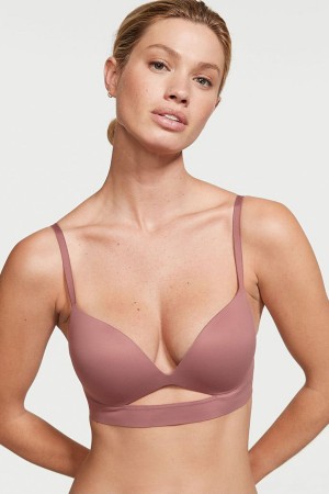 Victoria's Secret Love Cloud Smooth Non Wired Push Up Bra Toasted Sugar Nude | 197-YONWTS