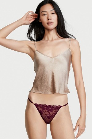 Victoria's Secret Love Cloud Spitze Bikini Knickers Rot | 213-QUZAXW
