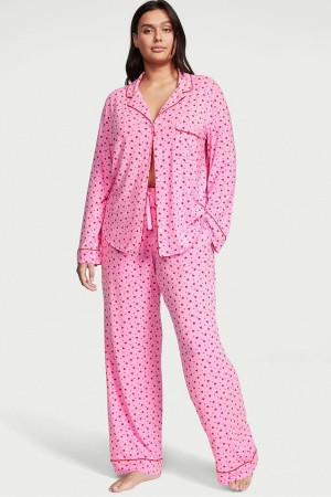 Victoria's Secret Modal Long Pyjamas Rosa | 830-KTCOIS
