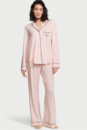 Victoria's Secret Modal Long Pyjamas Schwarz Grün | 567-OUNCBP