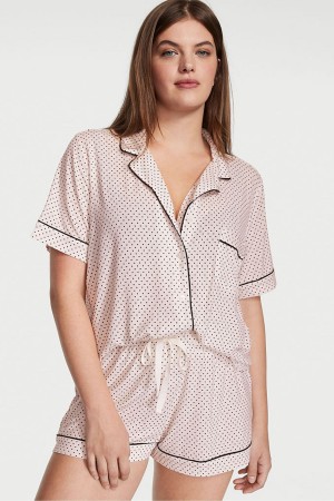 Victoria's Secret Modal Pyjama Kurzes Pyjamas Set Schwarz | 980-RBFWEG