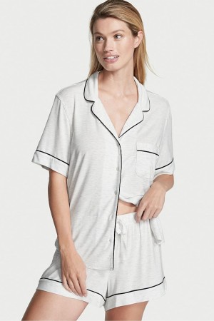 Victoria's Secret Modal Pyjama Kurzes Pyjamas Set Schwarz | 641-UEBZLD