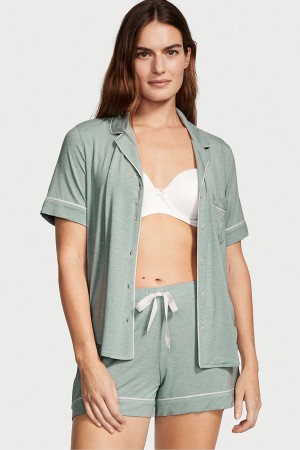 Victoria's Secret Modal Pyjama Kurzes Pyjamas Set Schwarz | 586-GDEPAI