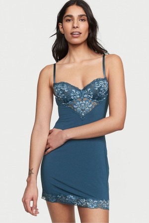 Victoria's Secret Modal Slip Kleider Blau | 687-FOABPS