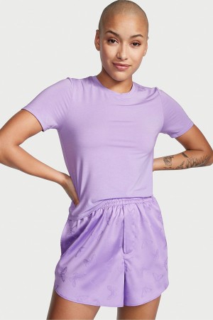 Victoria's Secret Modal and Satin Kurzes Pyjamas Lila | 826-OMZTRV
