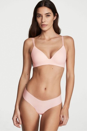Victoria's Secret No-Show Gerippt No Show Tanga Knickers Rosa | 238-ITKWDE