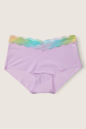 Victoria's Secret No-Show No-Show Boyshort Knickers Misty Lilac With Gradient Lace | 970-JHYOKN