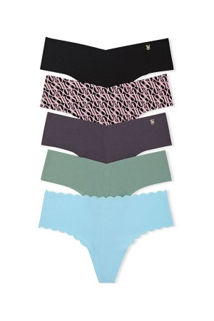 Victoria's Secret No-Show No Show Multipack Tanga Knickers Grün | 942-SYXKIU