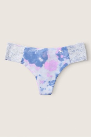 Victoria's Secret No-Show No Show Tanga Knickers Blau | 789-SHRTUY