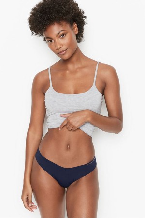 Victoria's Secret No-Show No Show Tanga Knickers Navy Blau | 860-XODRHM