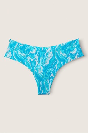 Victoria's Secret No-Show Tanga Knickers Blau | 387-URVMGC